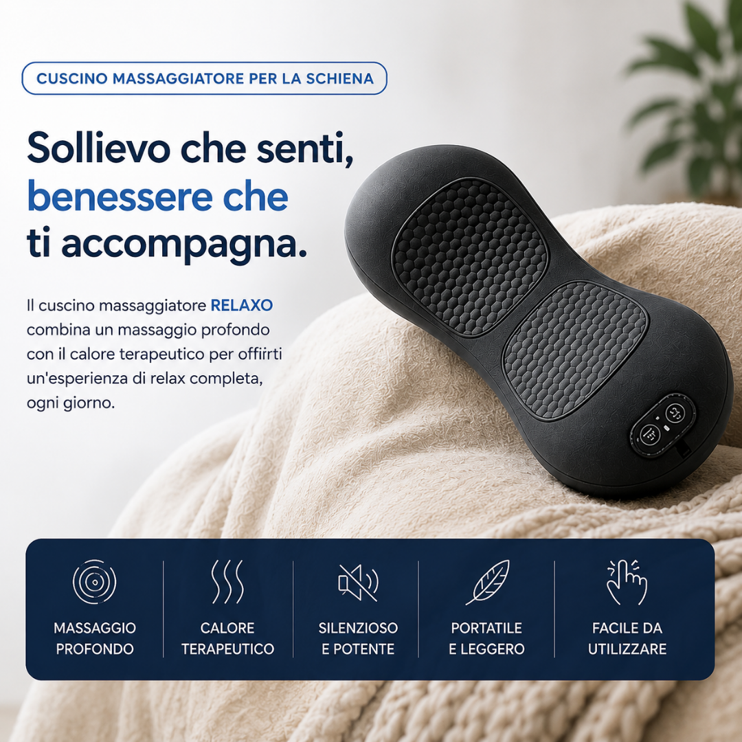 LORVEX Relaxo™ con Calore per Schiena, Collo e Zona Lombare